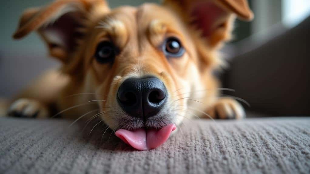 dog couch licking behavior