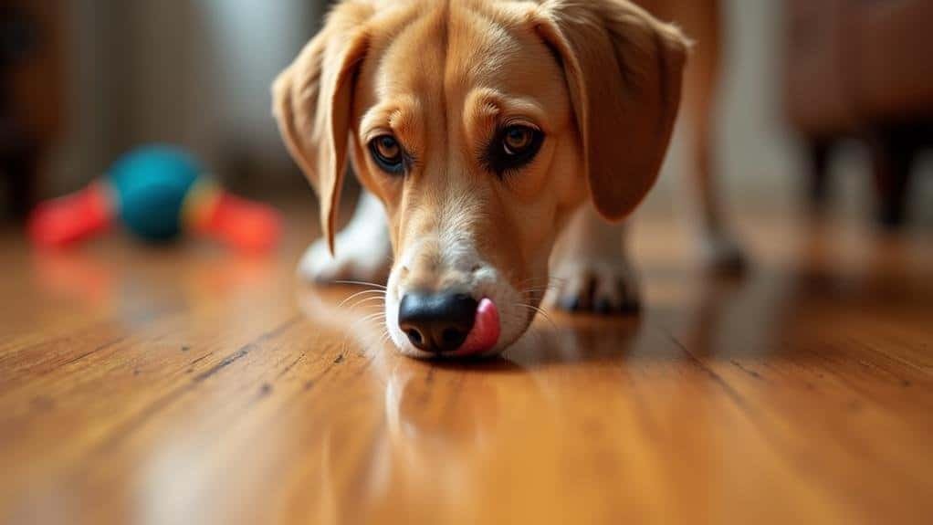 dog licking floor reasons