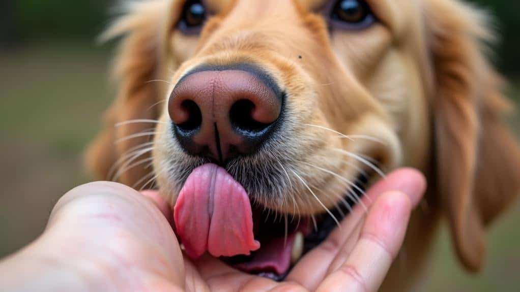 dog licking hand reasons