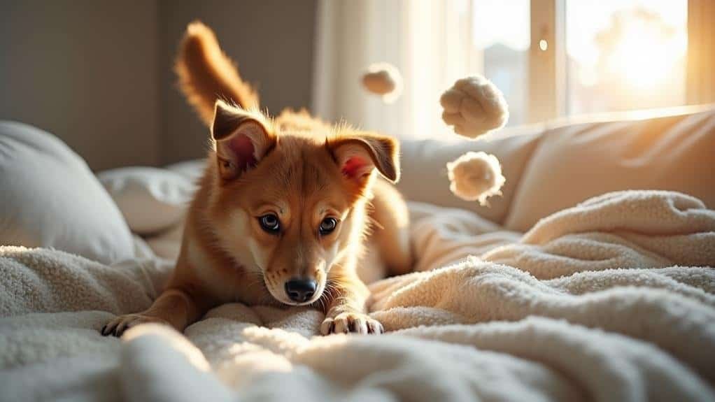 dogs digging on furniture