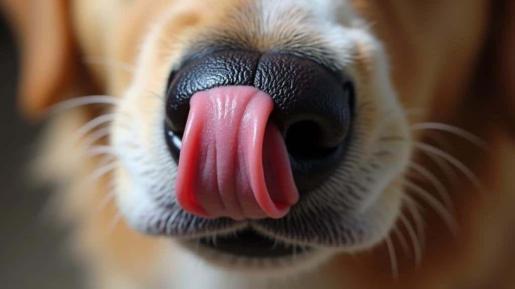 dogs lick their nose