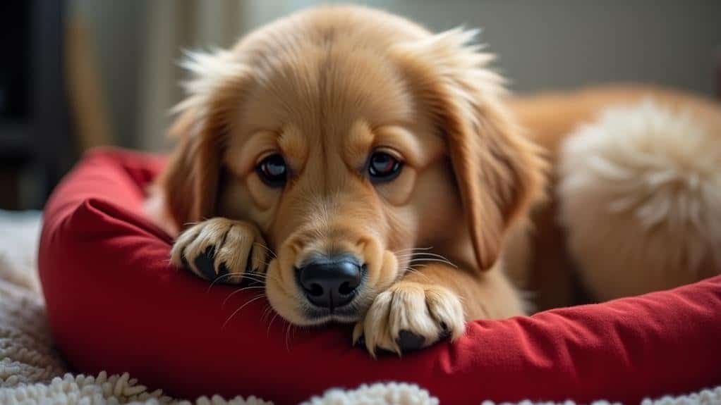 dogs scratch their beds